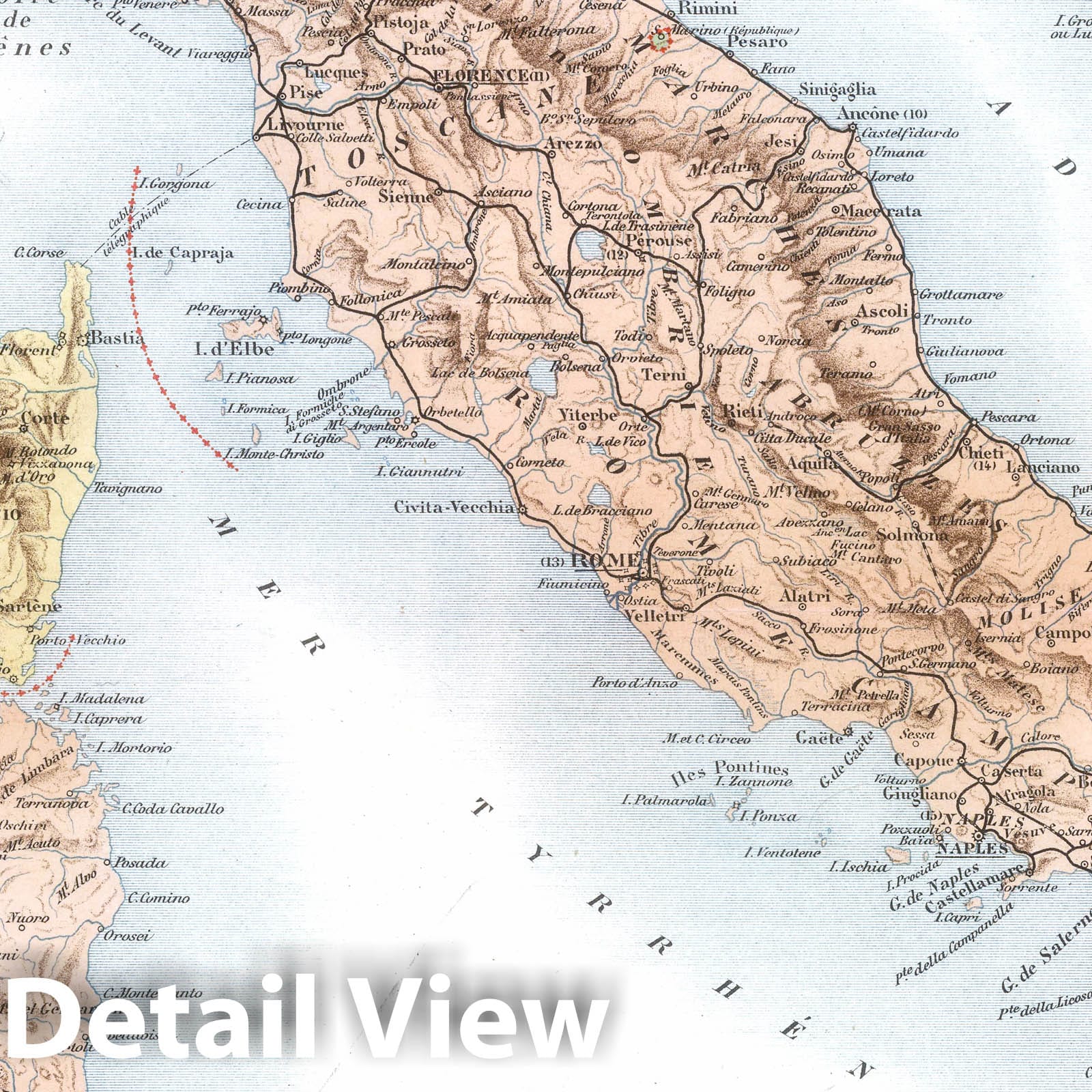 Italy, 1882 - Historical Map Print