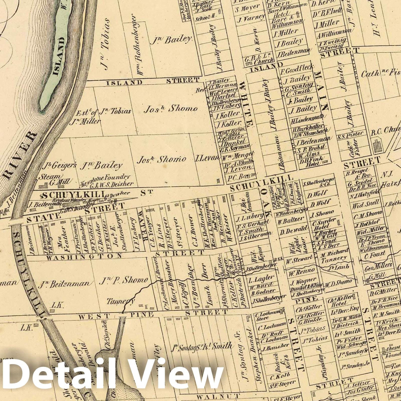 Hamburg Borough, Berks County, Pennsylvania - Property Map, 1861