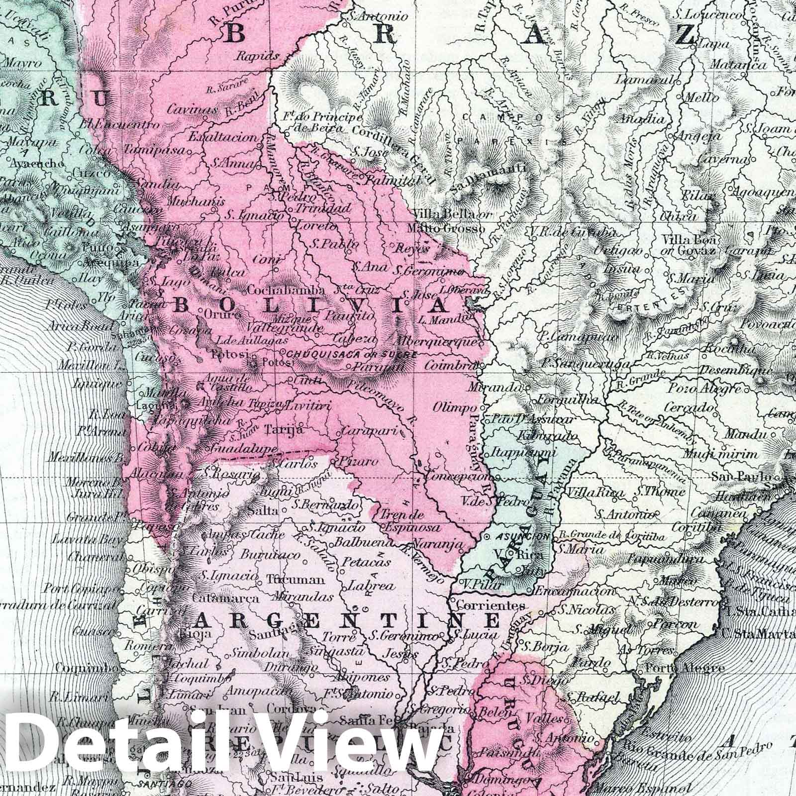 South America - Boundary Map, 1865 - Colton's General Atlas