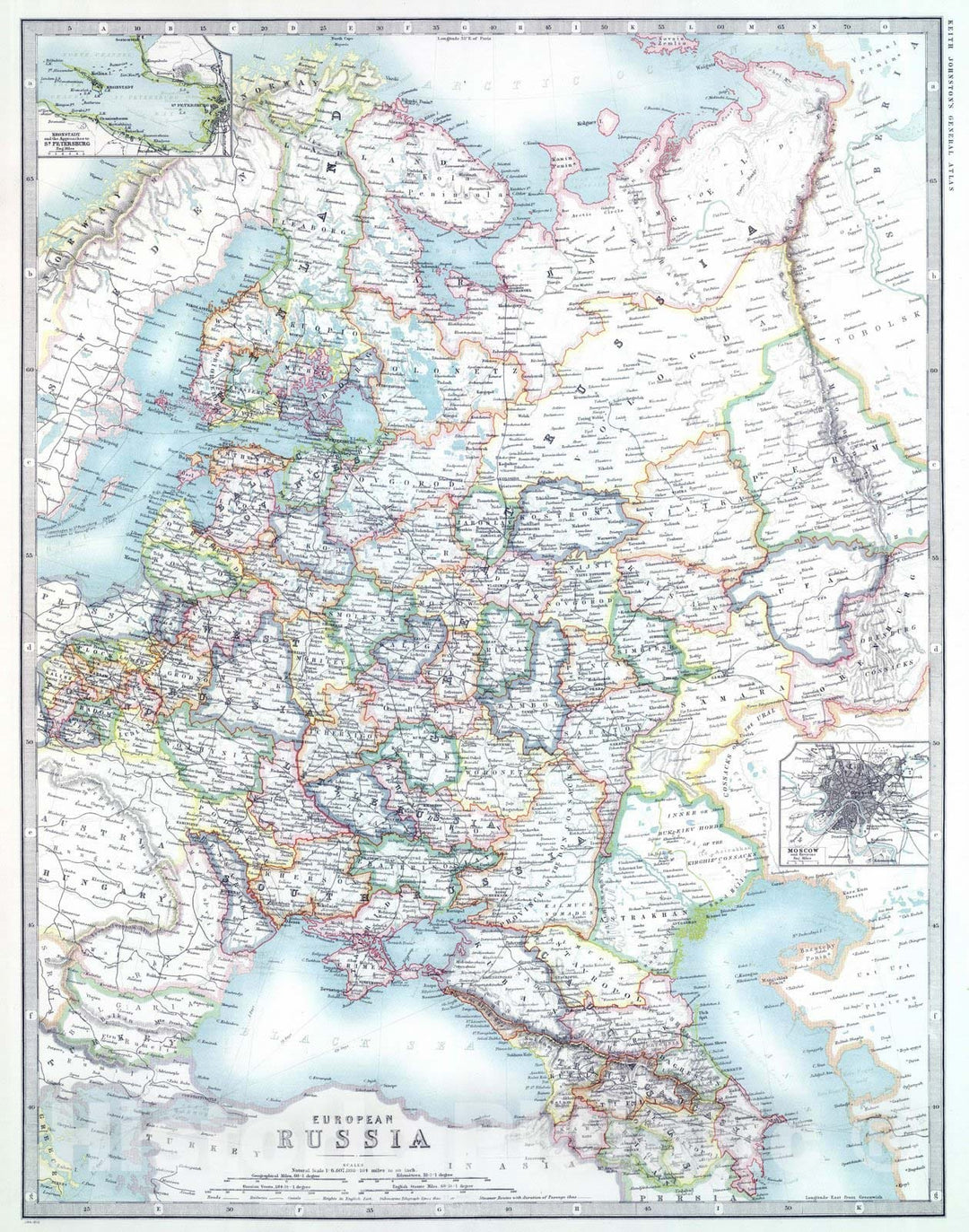 Historic Map : 1910 European Russia. - Vintage Wall Art