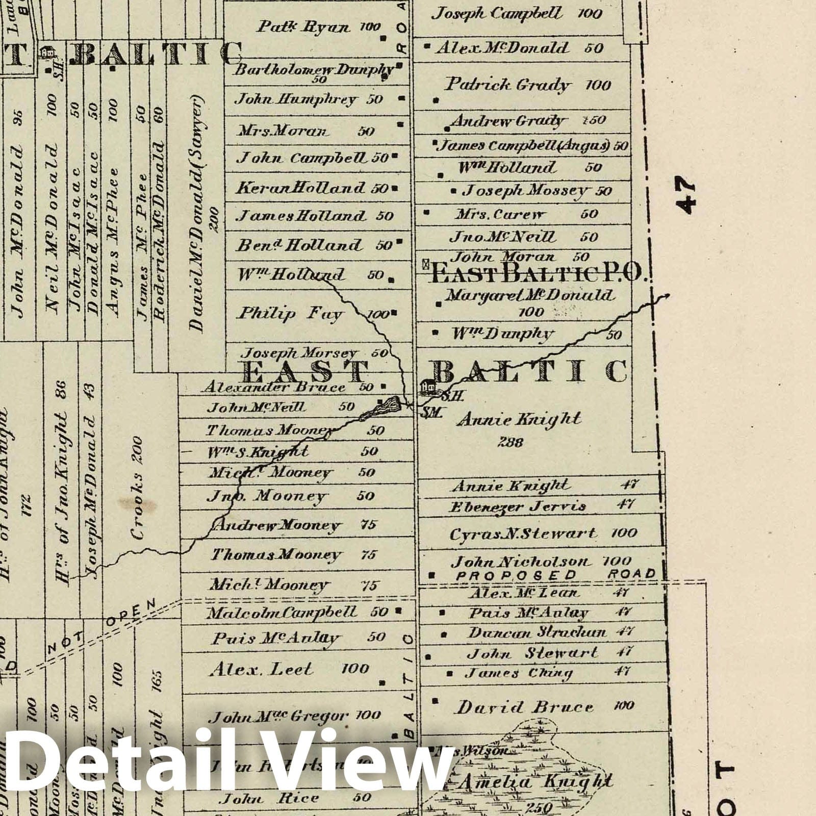 Kings County, Prince Edward Island - Property Map, 1880 - Historical Atlas Print
