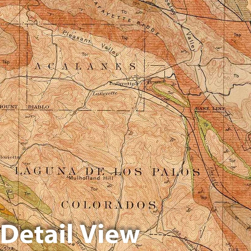 Concord Quadrangle, California - Geologic Map, 1913