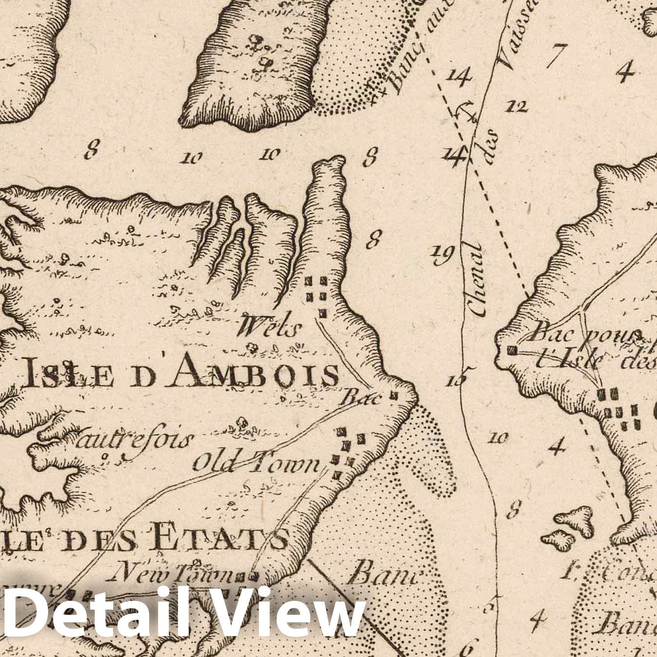 New York Bay and Harbor - Nautical Chart, 1764 - Bellin Maritime Map Print