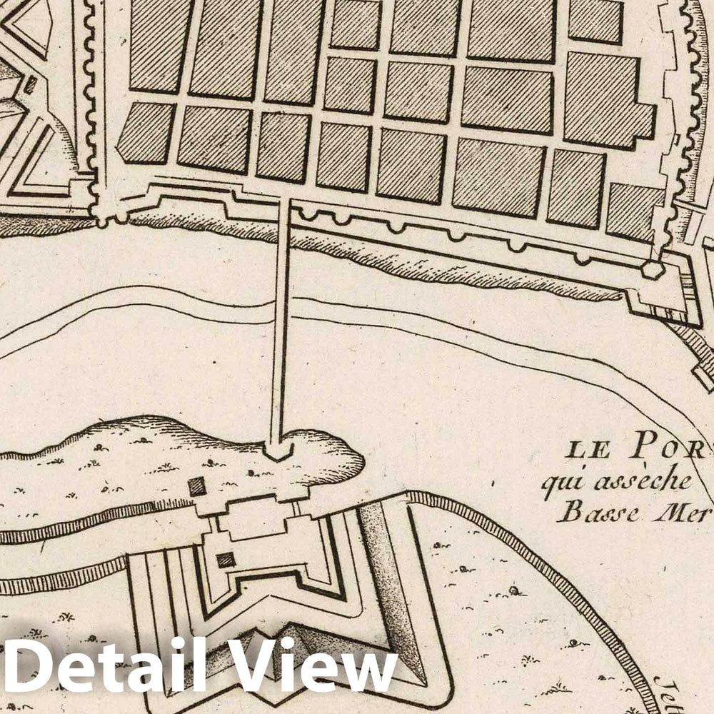 Historic Map : Belgium, , Europe 1764 Plan de la Ville de Nieuport , Vintage Wall Art