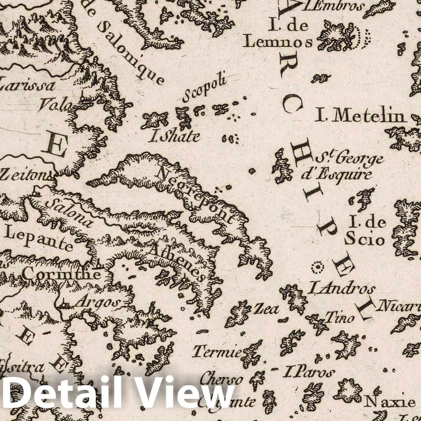 Greece and Turkey Nautical Chart, 1764 - Historical Map Print