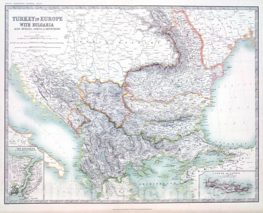 Historic Map : 1911 Turkey In Europe. - Vintage Wall Art