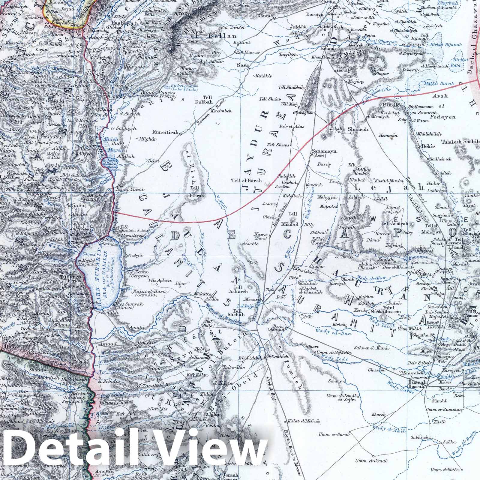 Historic Map : 1893 Palestine. - Vintage Wall Art