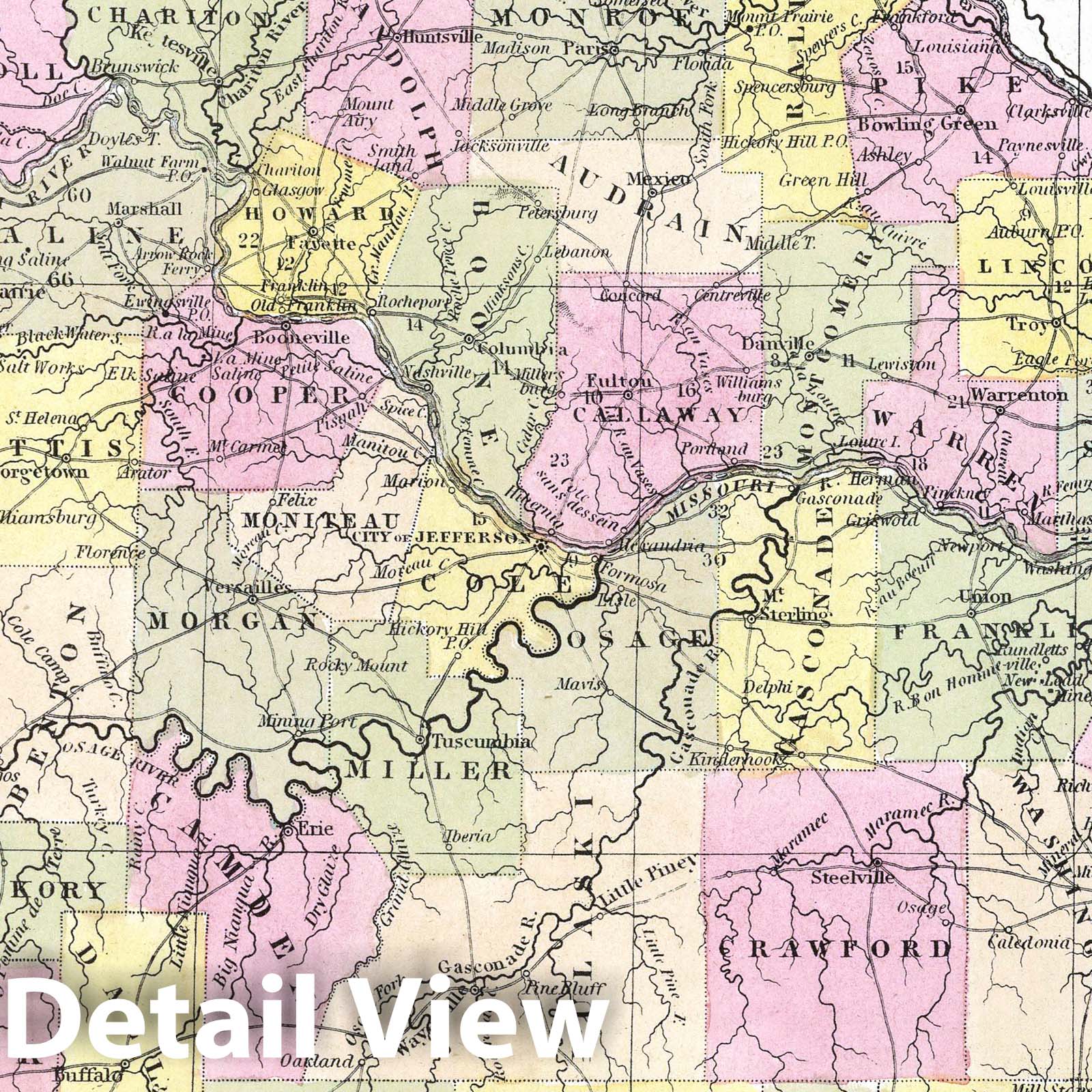 Missouri, 1849 - Historical Map Print