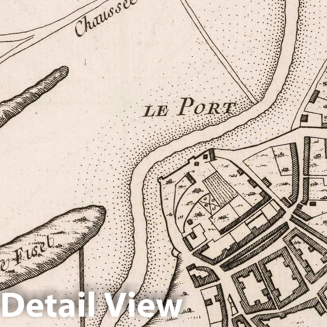 Cherbourg, France - Nautical Chart, 1764 - Historical Map Print