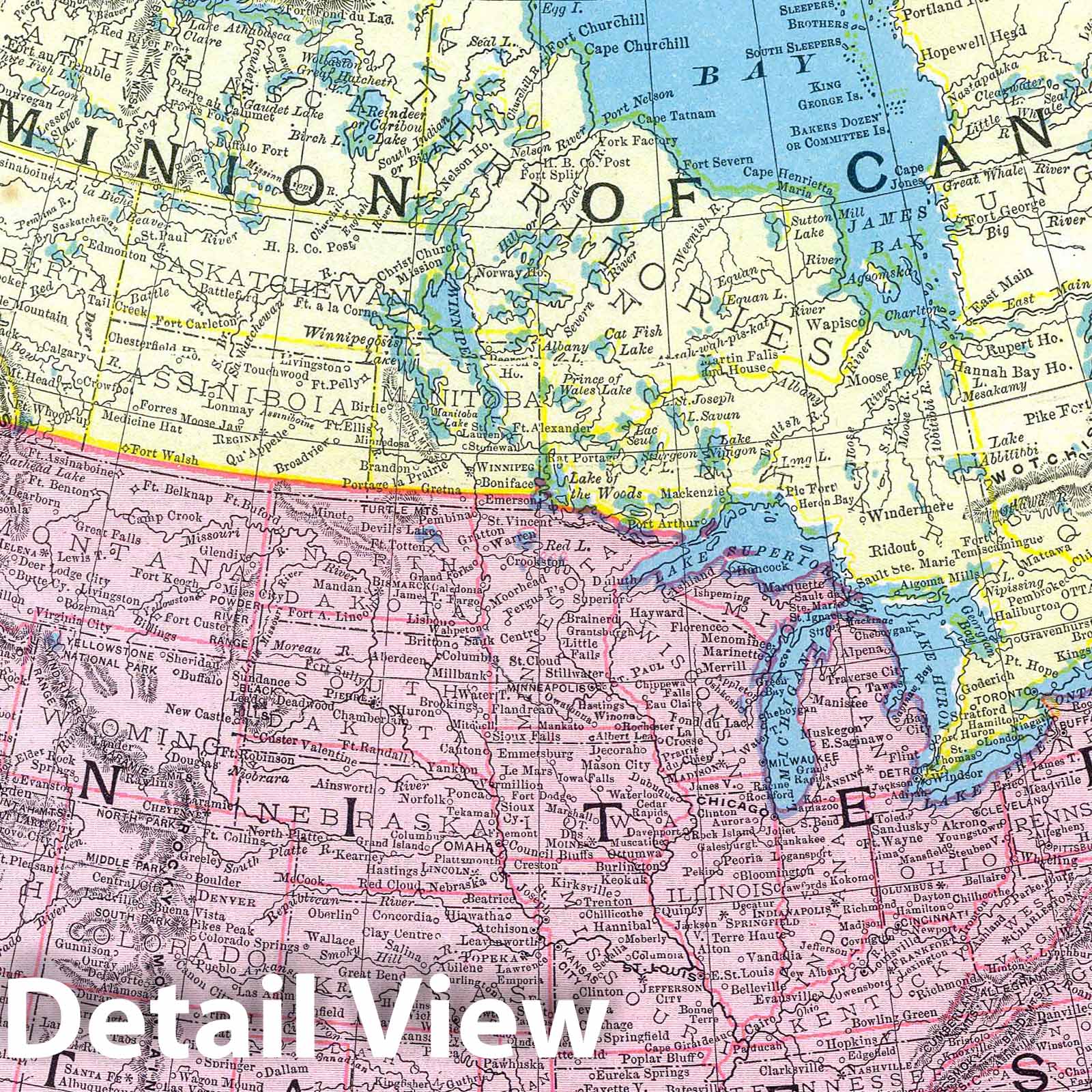 North America - Railroad Map, 1903 - Historical Map Print