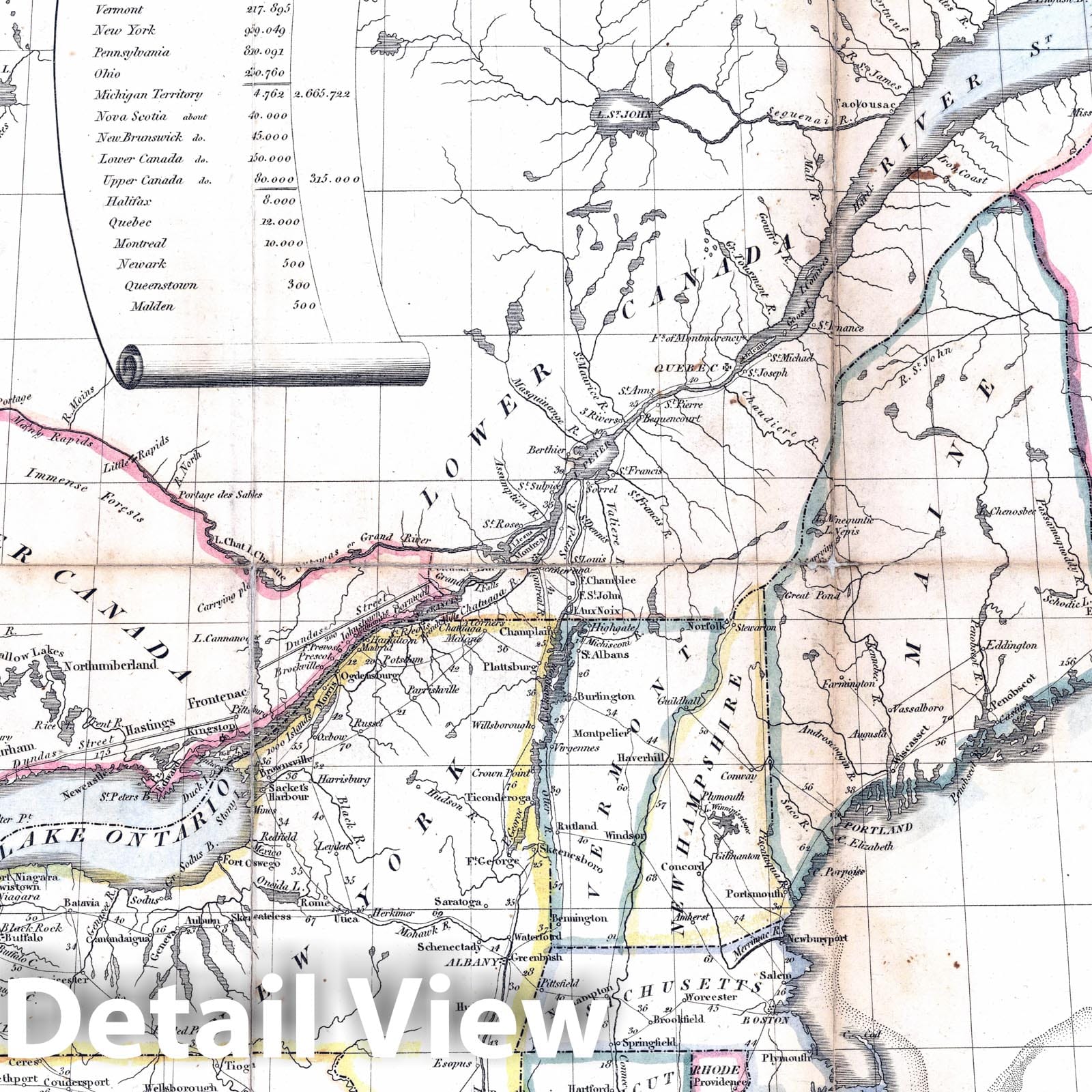 North America - War of 1812 (1813) Hand-Colored Historical Map Print
