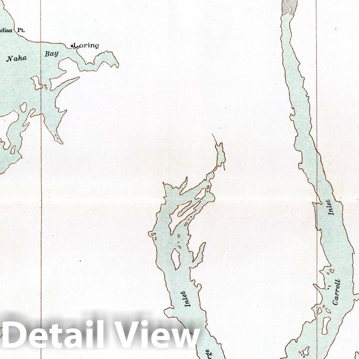 Alaska Boundary: Behm Canal, Revillagigedo Island, Clarence Strait, 1904 Historical Map Print