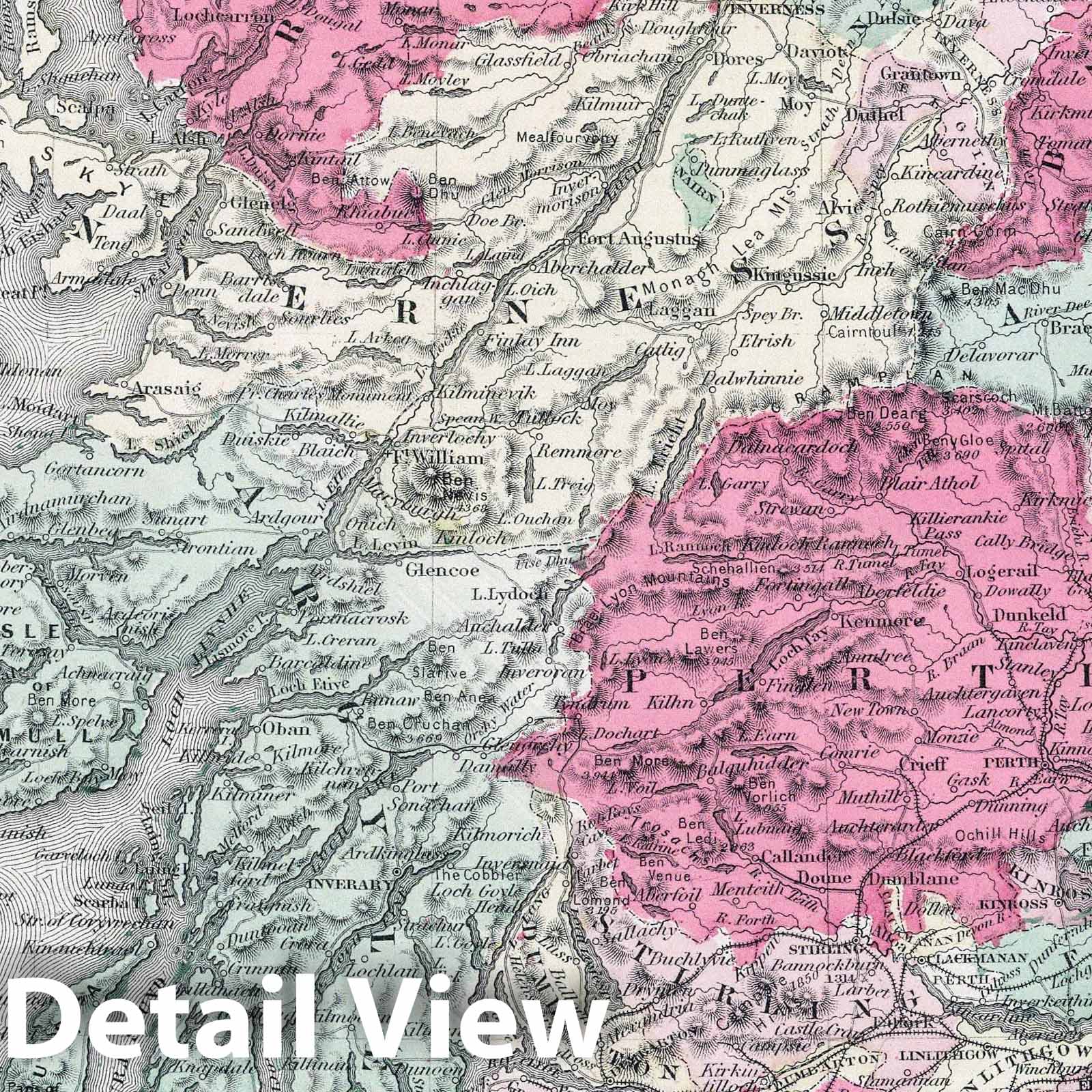 Scotland with Orkney and Shetland Isles - 1865 Boundary Map Print