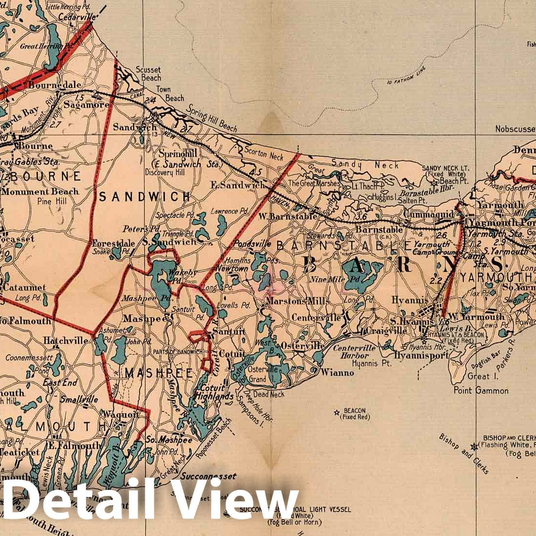 Massachusetts - Sheet 4, 1905 - Scarborough's Complete Road Atlas Print