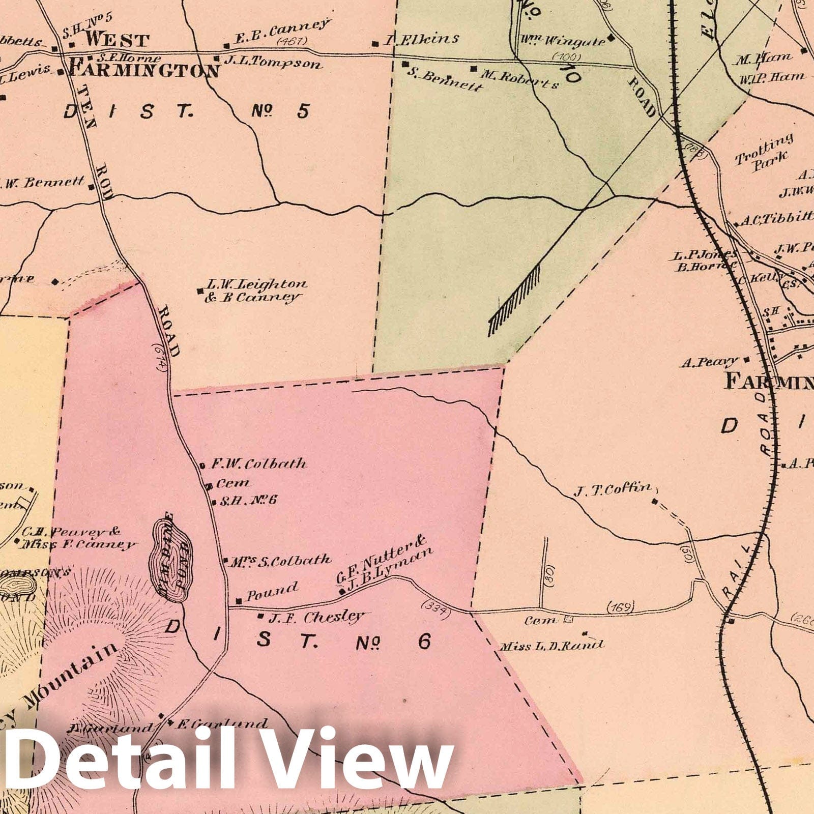 Farmington Township - Property Map, 1871 - Strafford County New Hampshire