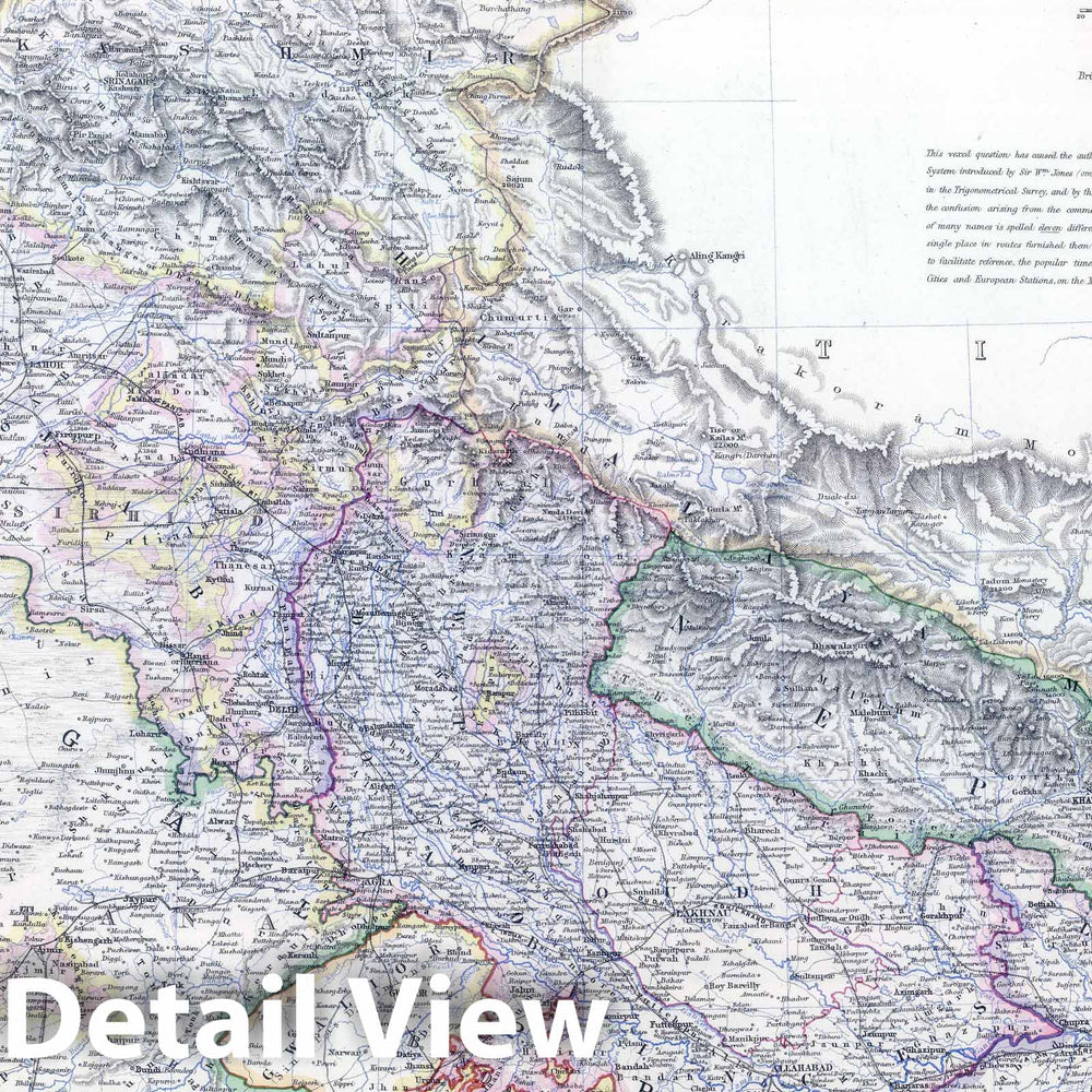 Historic Map : 1893 India (northern sheet). - Vintage Wall Art