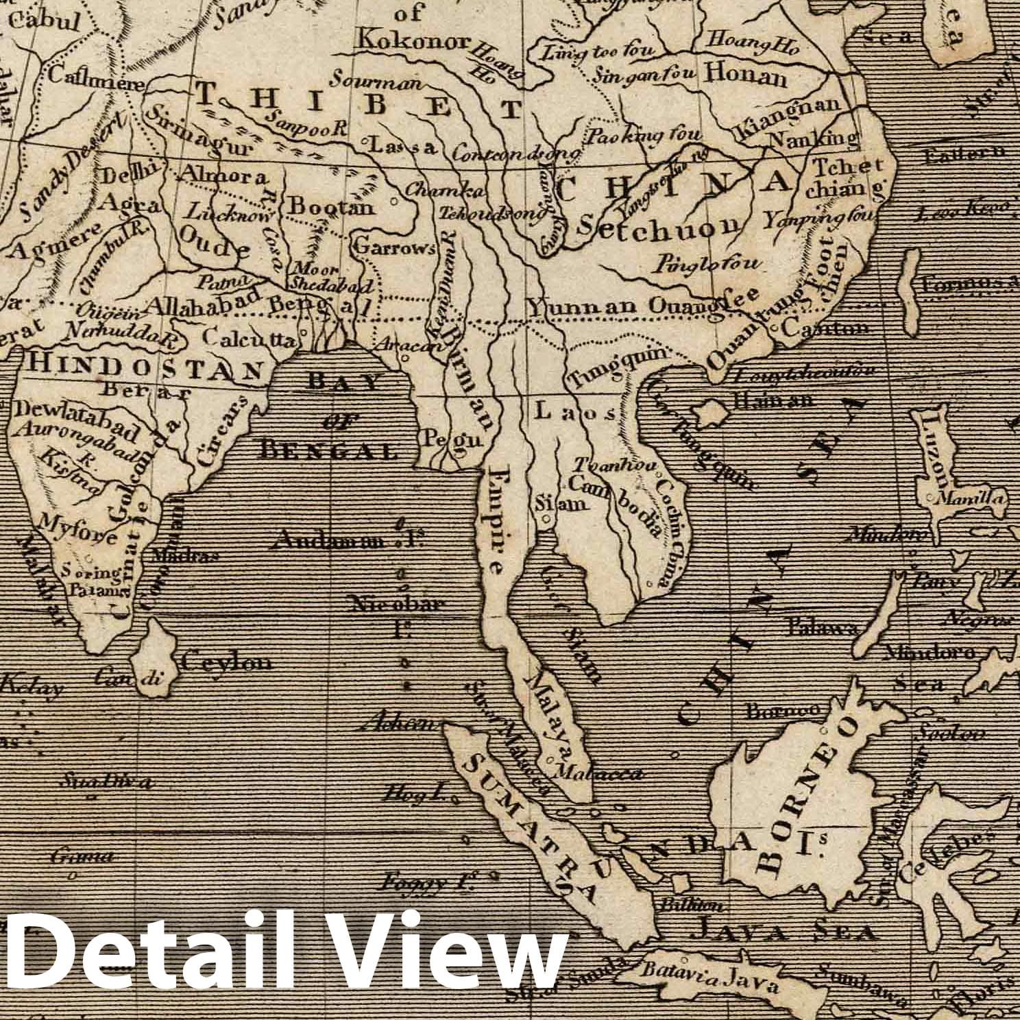 Asia, 1816 - Historical Map Print