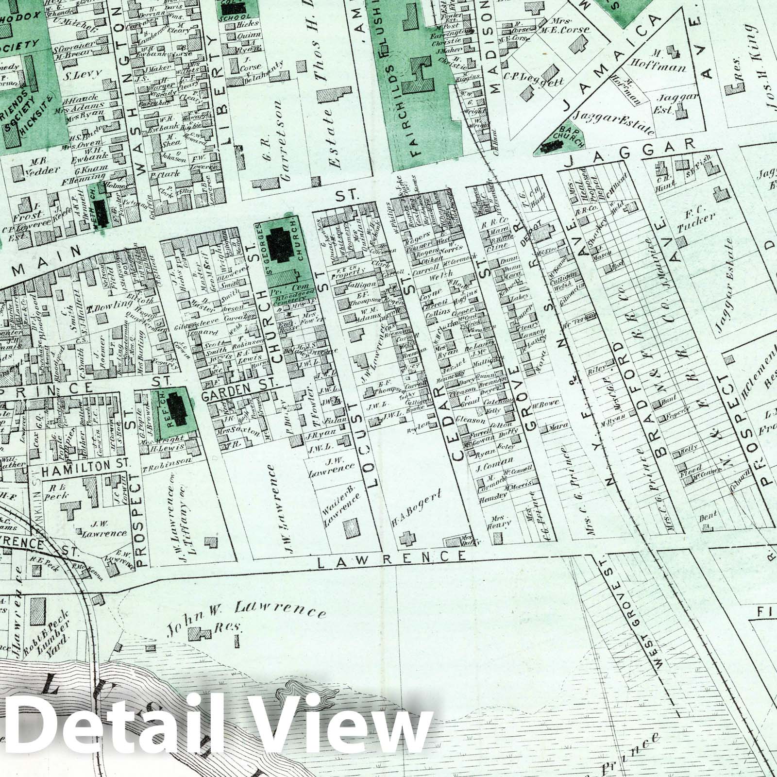 Part of Flushing, Queens County, New York - Property Map, 1873