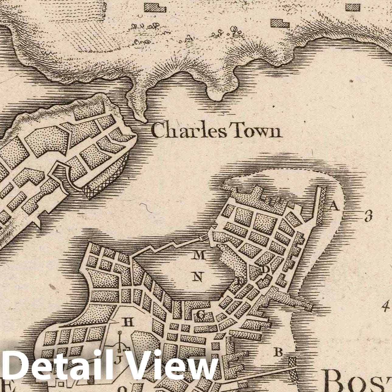 Boston, Massachusetts - Nautical Chart, 1764 - Historical Map Print