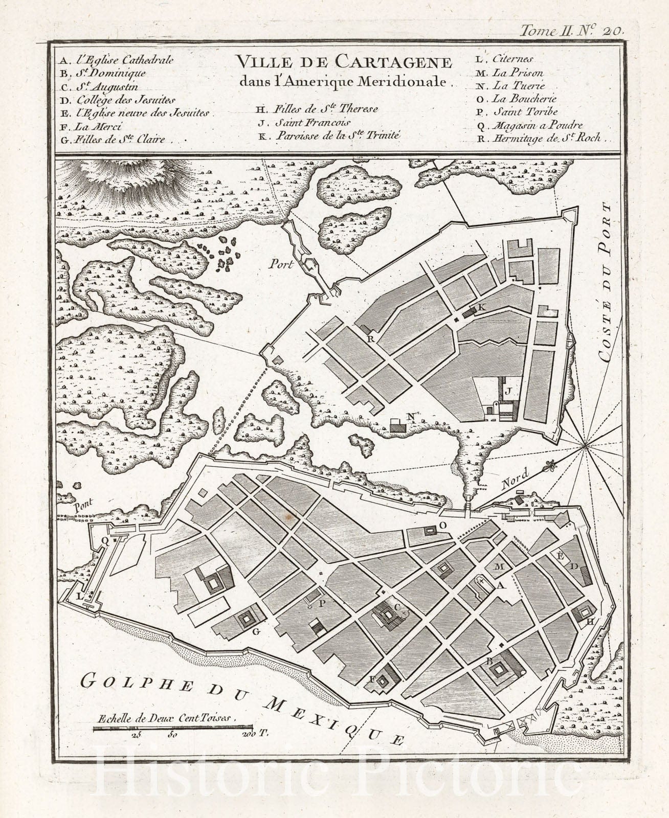 Cartagena - Nautical Chart, 1764 - Historical Map Print