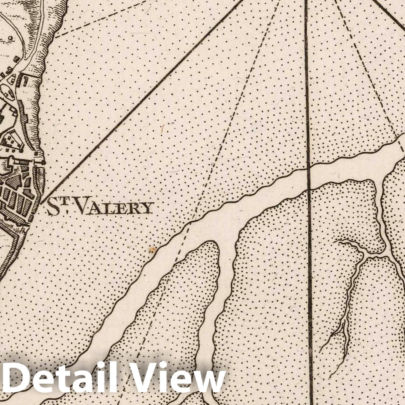 Le Crotoy and Saint-Valery, France - Nautical Chart, 1764 - Historical Map Print