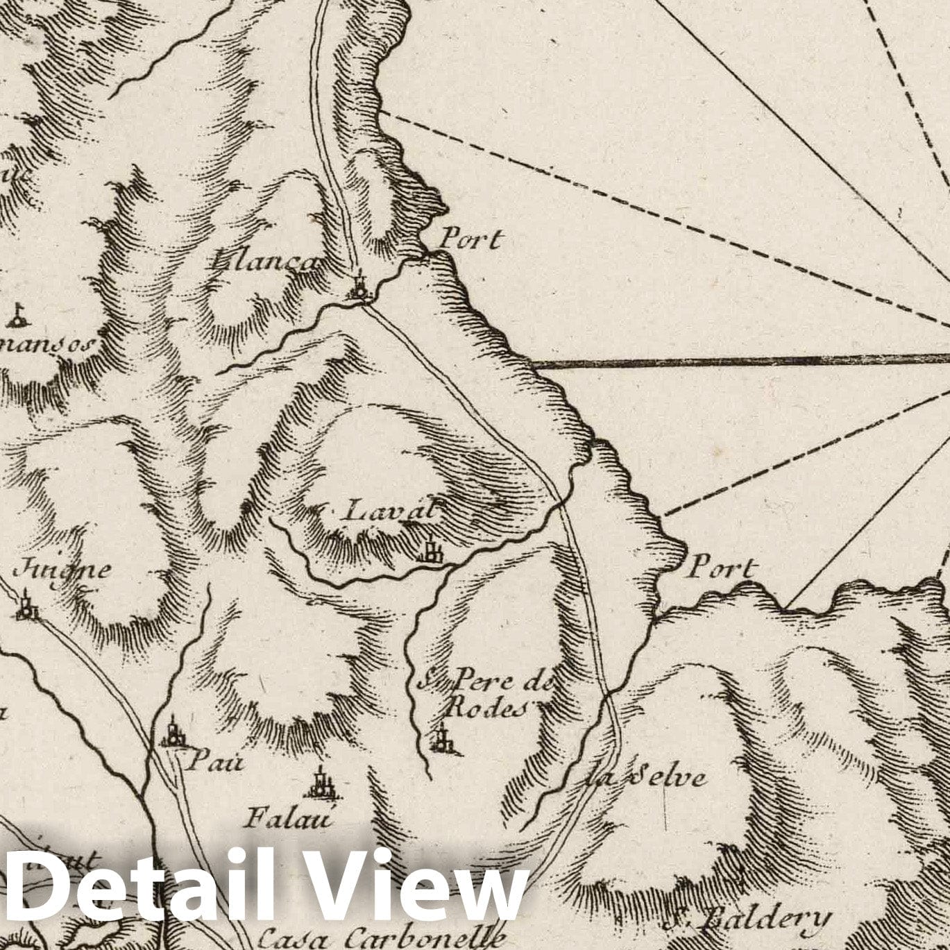 Roussillon Coast, France - Nautical Chart, 1764 - Historical Map Print