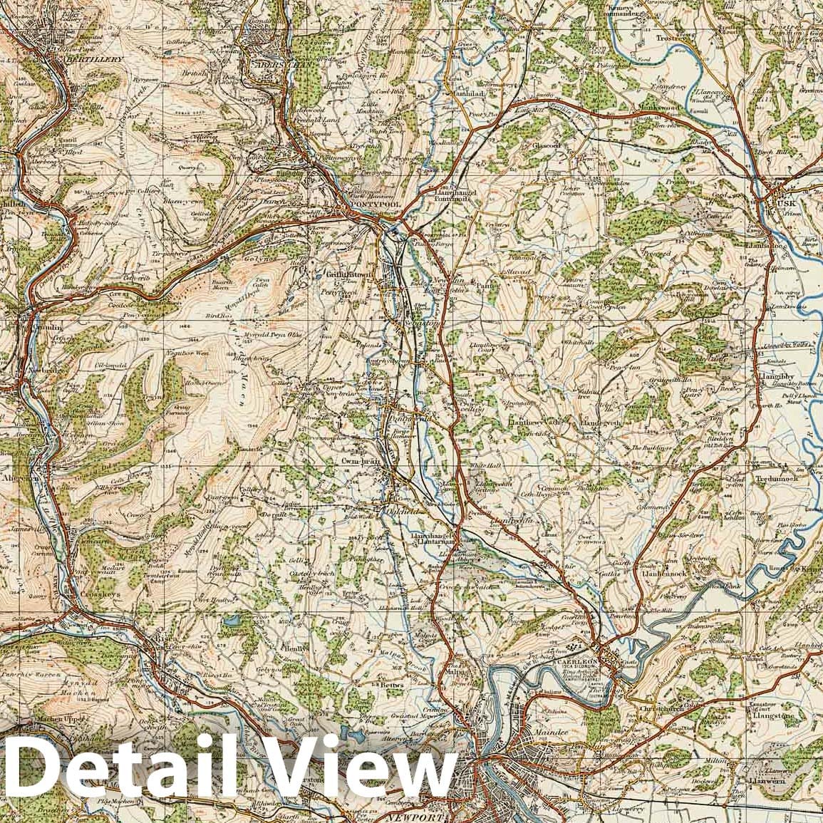 Newport - Survey Map, 1913 - Historical Map Print