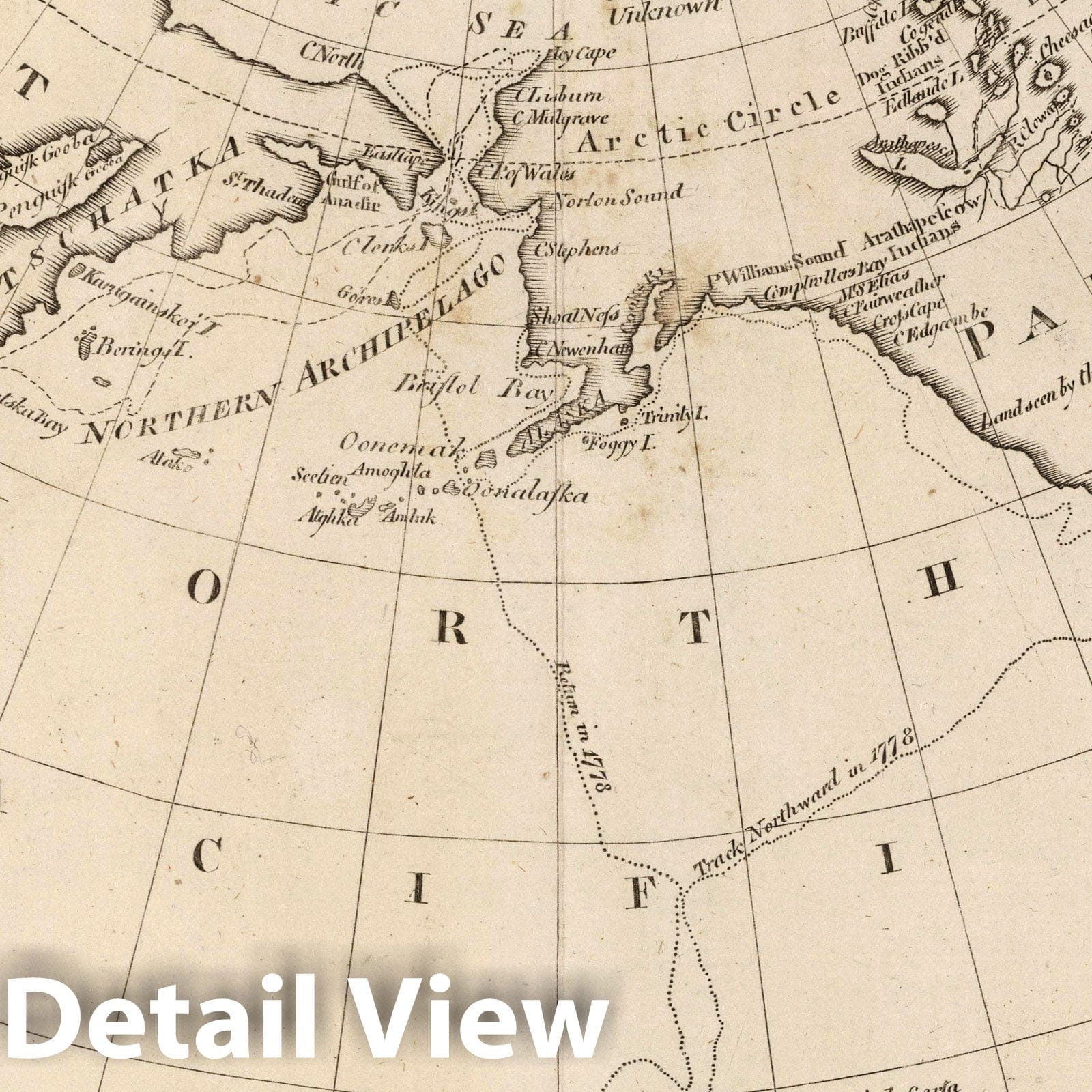 Pacific Northwest: Cook and Clerke Discoveries, Hudson's Bay, 1795 - Historical Map Print