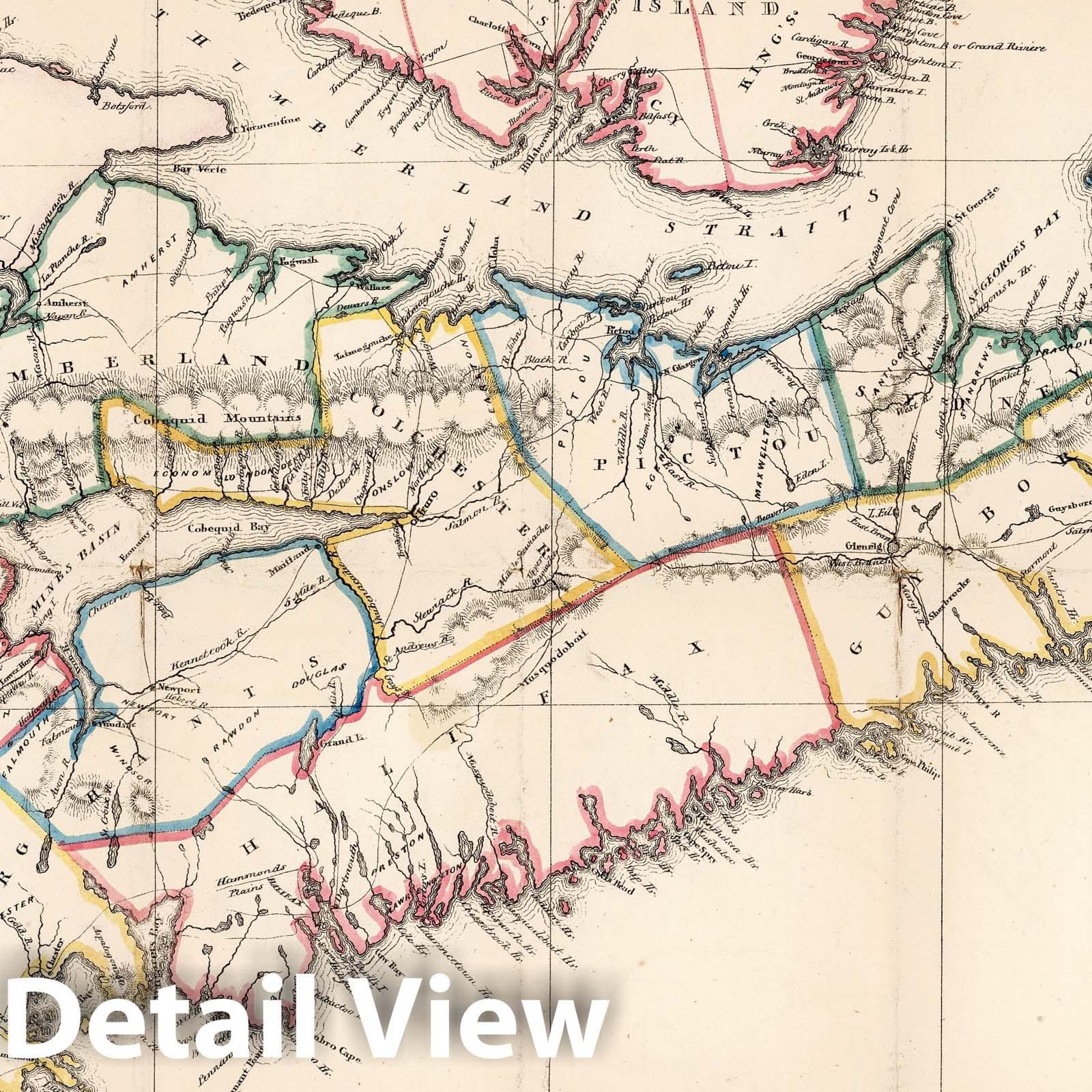 Historic Map : 1847 Nova Scotia, and Prince Edward's Island - Vintage Wall Art
