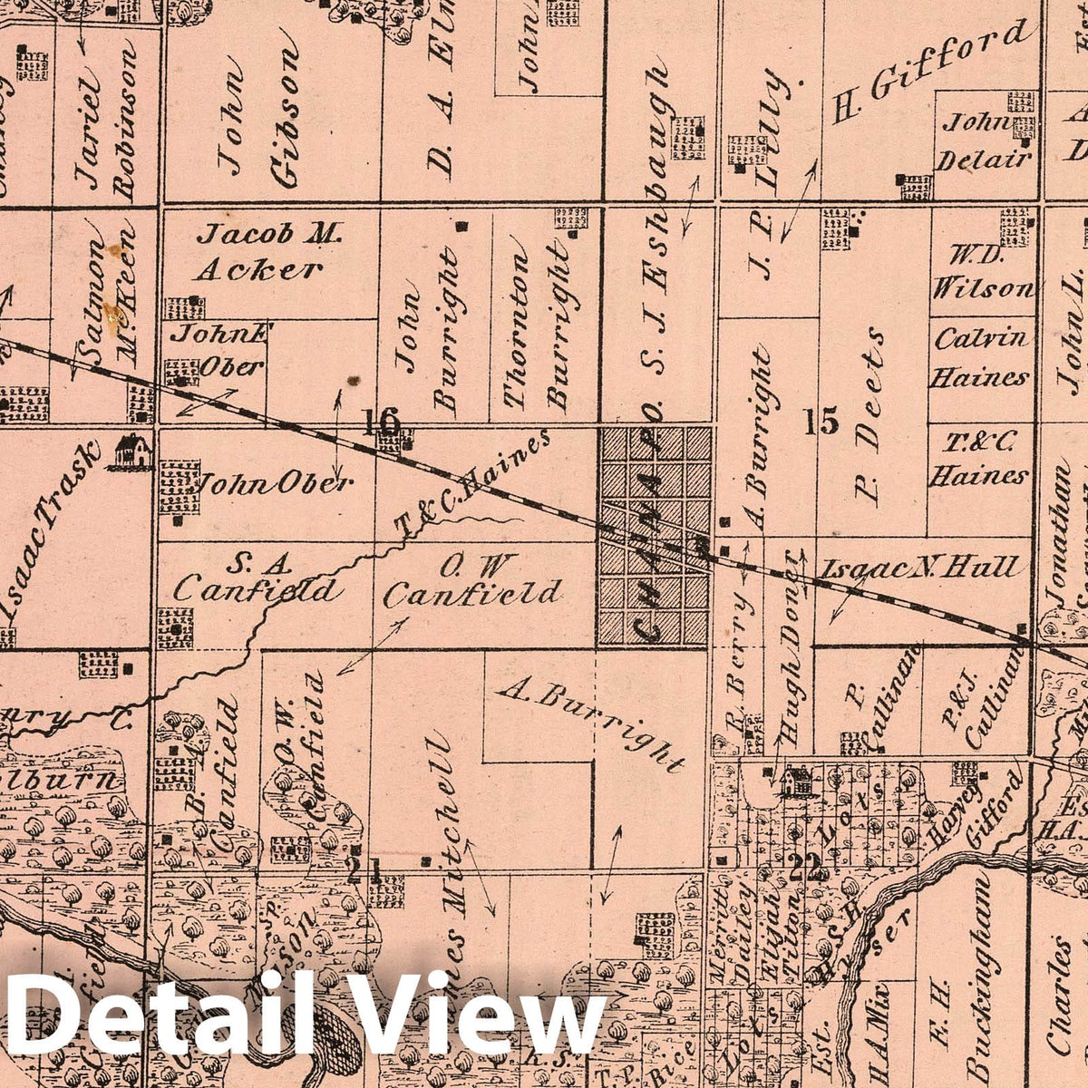 Pine Rock Township - Property Map, 1872 - Ogle County, Illinois