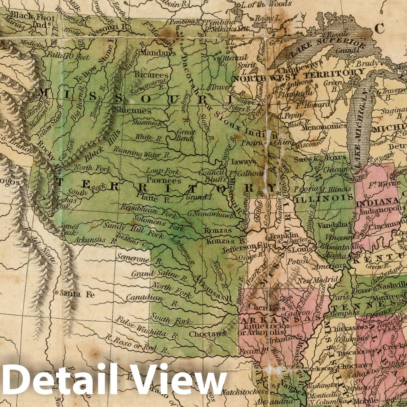United States, 1828 - Historical Map Print