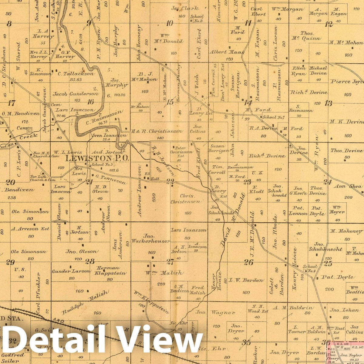 Lewiston Township, Columbia County, Wisconsin - Property Map, 1890