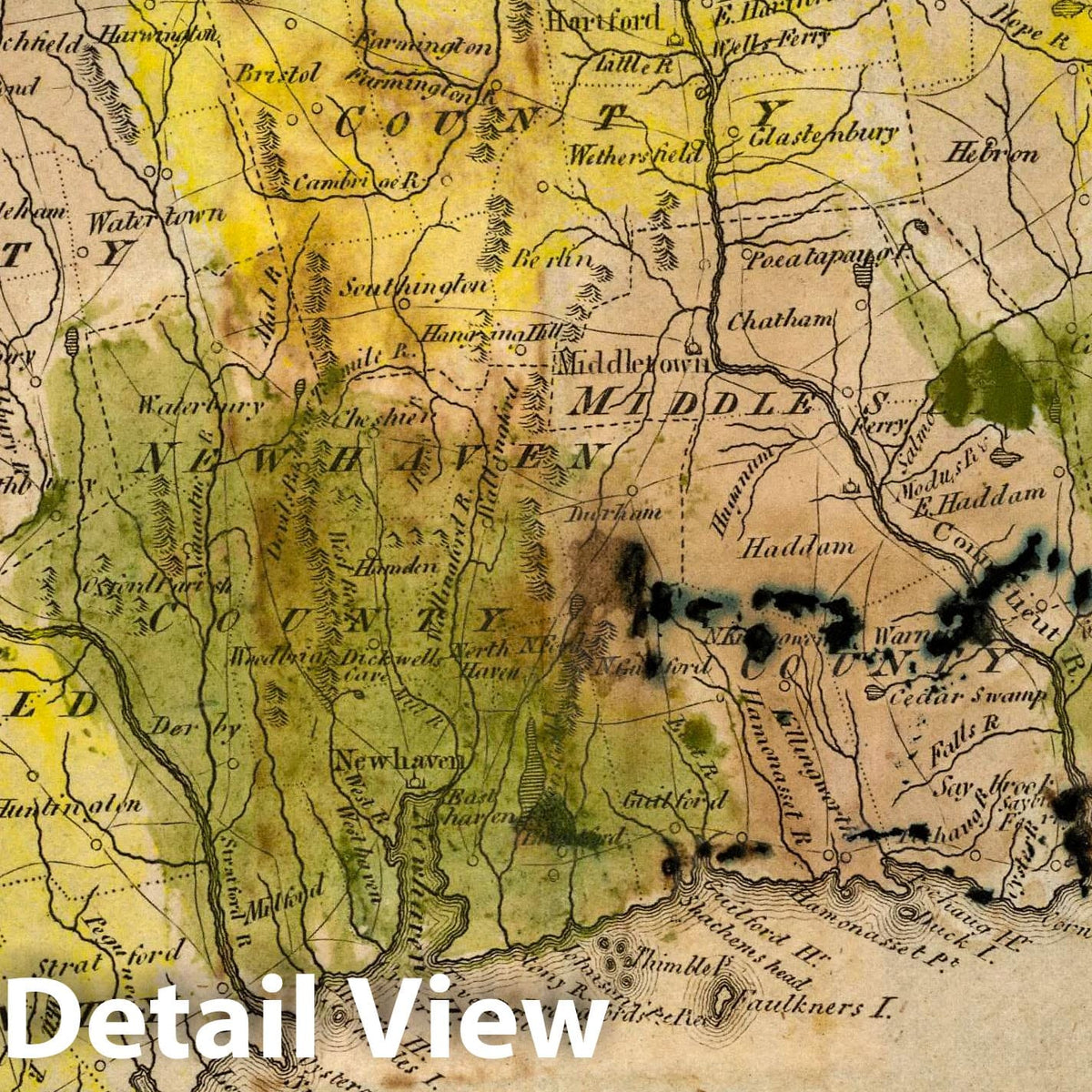 Connecticut 1826 Historical Map Print