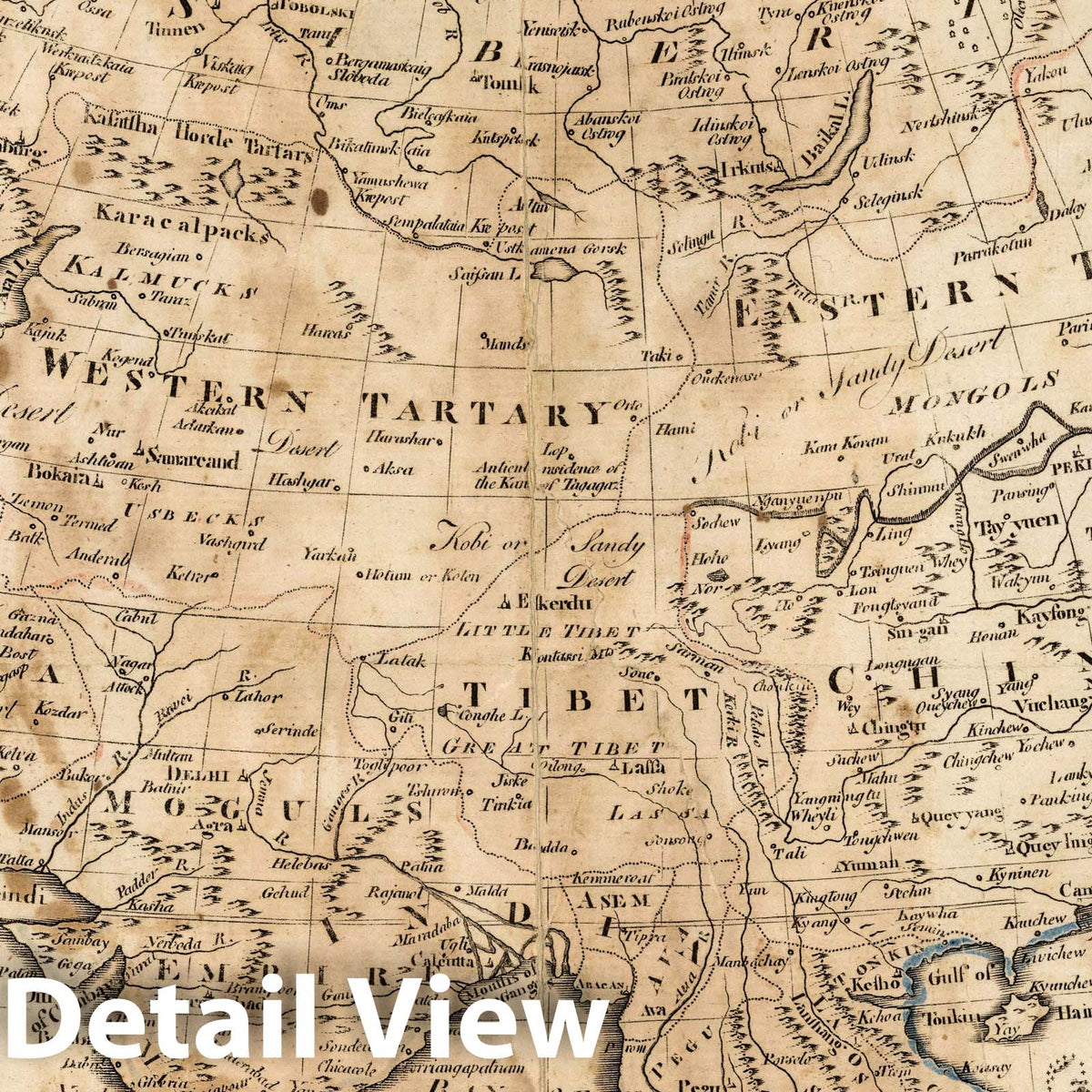 Asia, 1795 - Historical Map Print from Carey's Geography