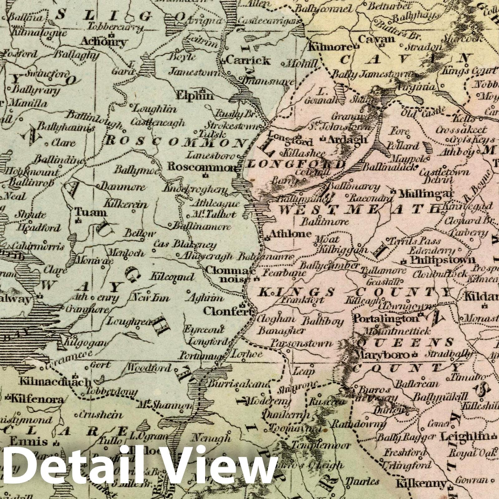 Ireland, 1811 - Historical Map Print from Oddy's New General Atlas
