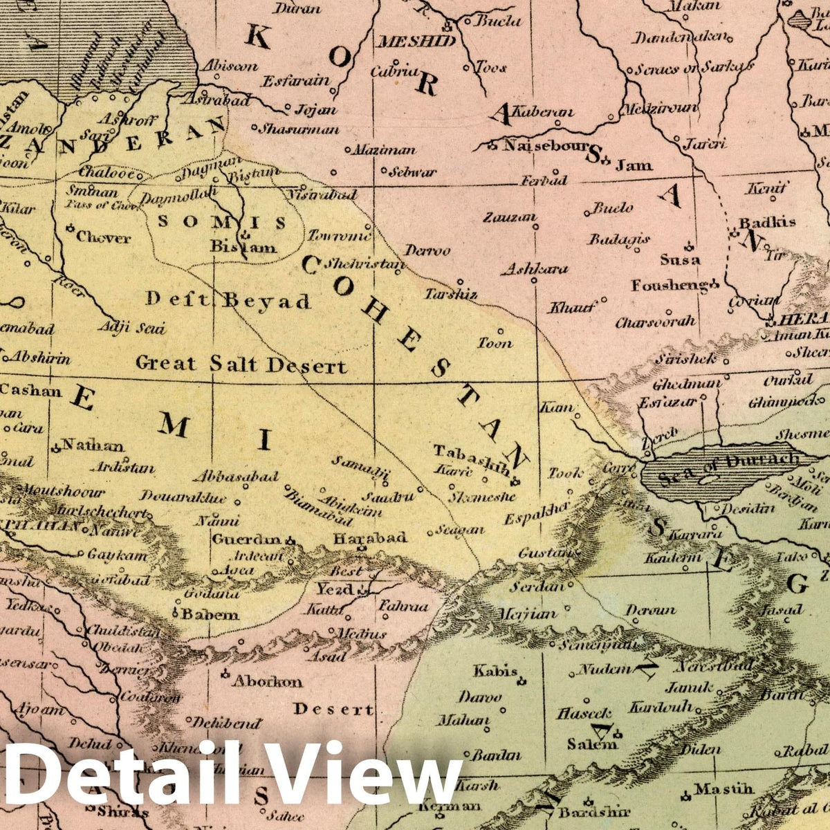 Iran, 1811 - Historical Map Print - Hand-Colored Engraving