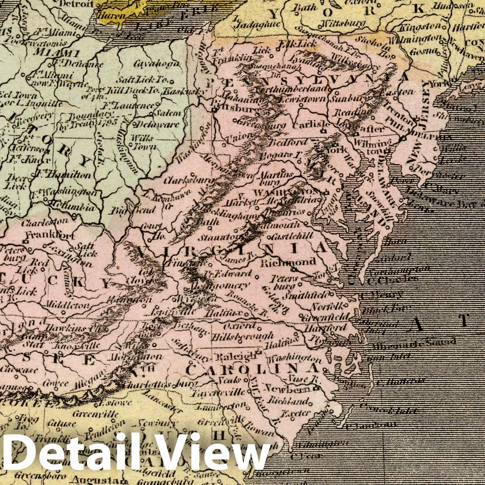 Historic Map : 1811 United States of America : Vintage Wall Art