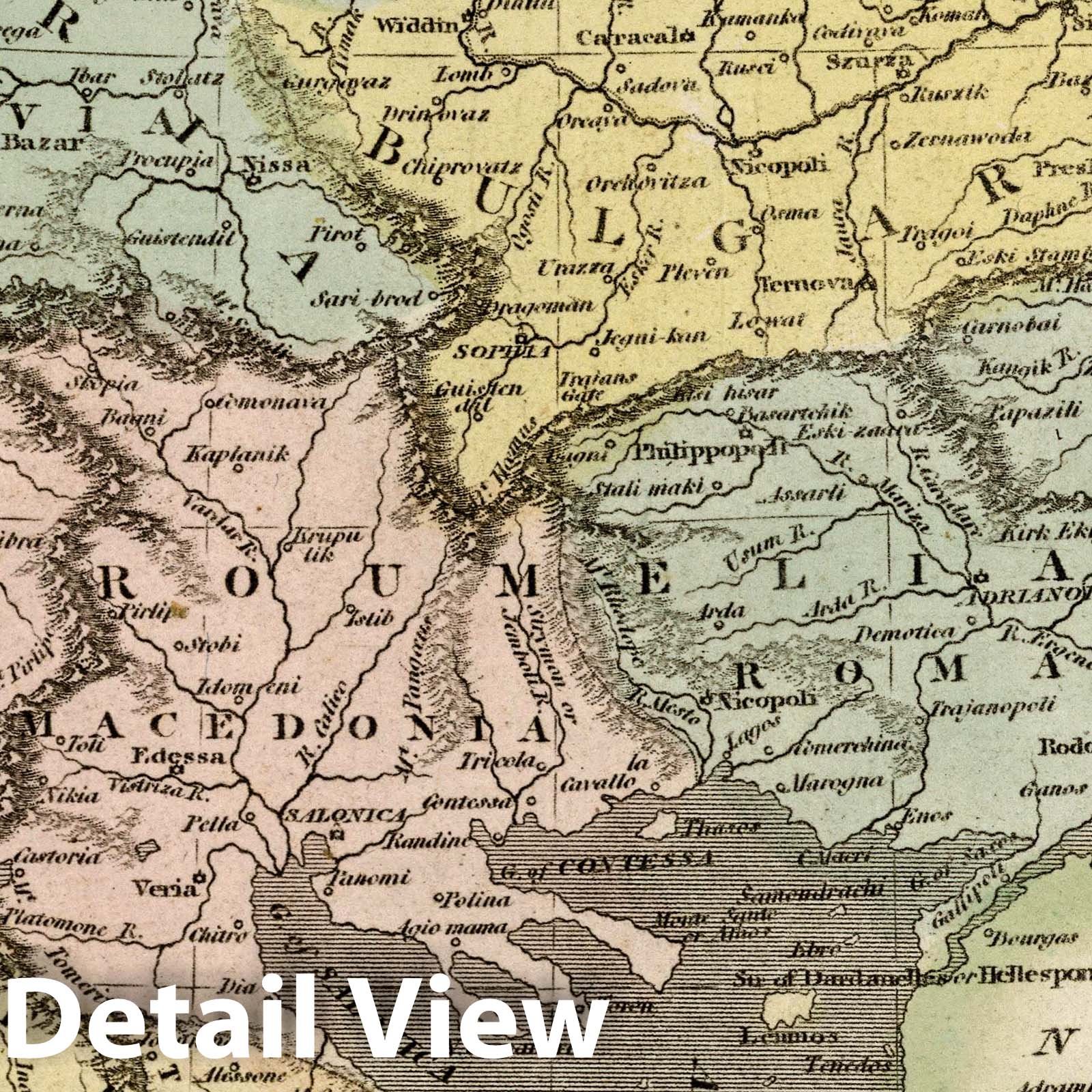 Turkey in Europe, 1811 - Hand-Colored Historical Map Print