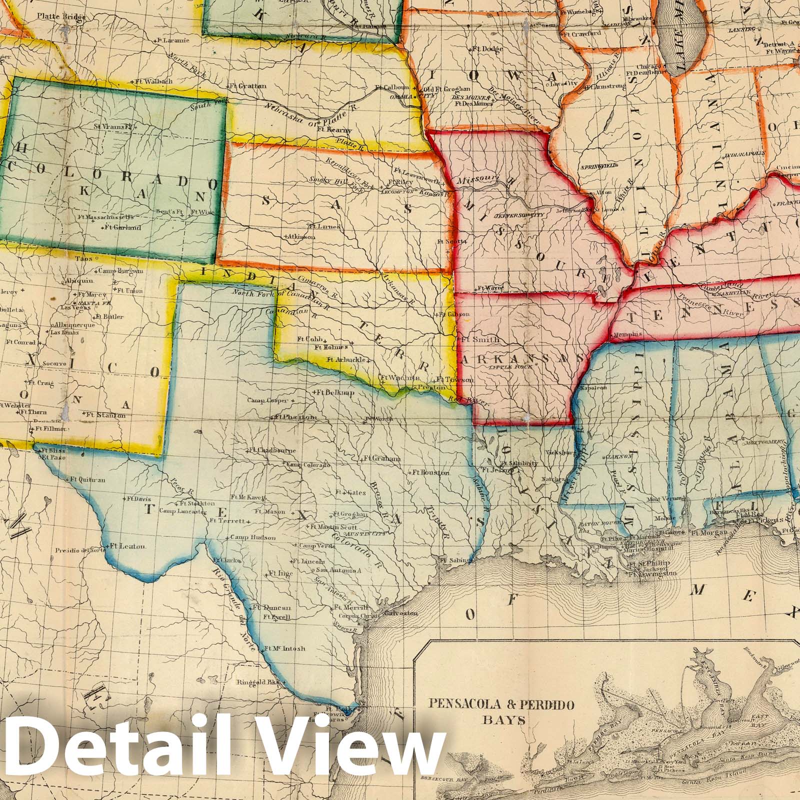 United States - Military Map, 1861 - Historical Map Print