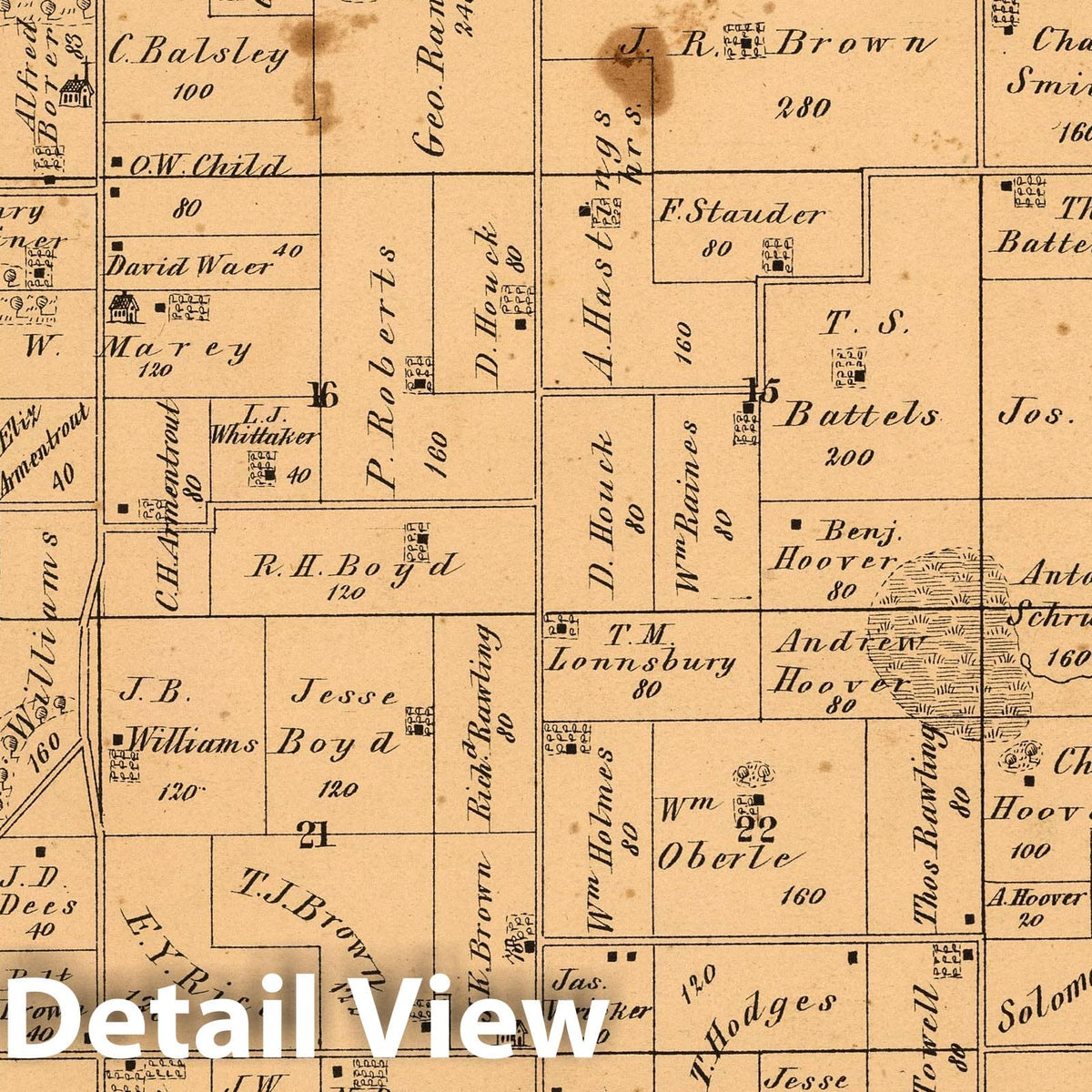 Witt Township, Montgomery County, Illinois - Property Map, 1874