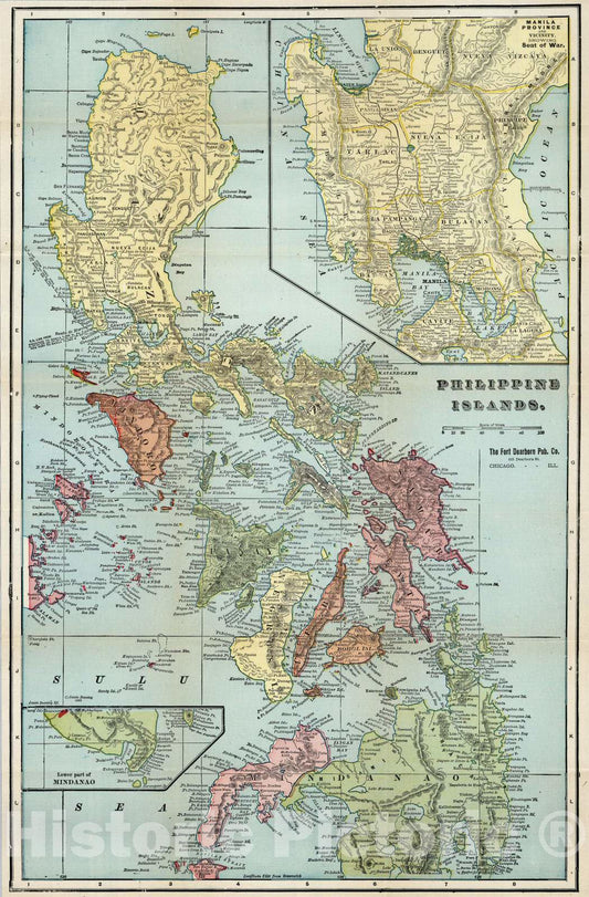 Historic Map : 1898 Philippine Islands - Vintage Wall Art