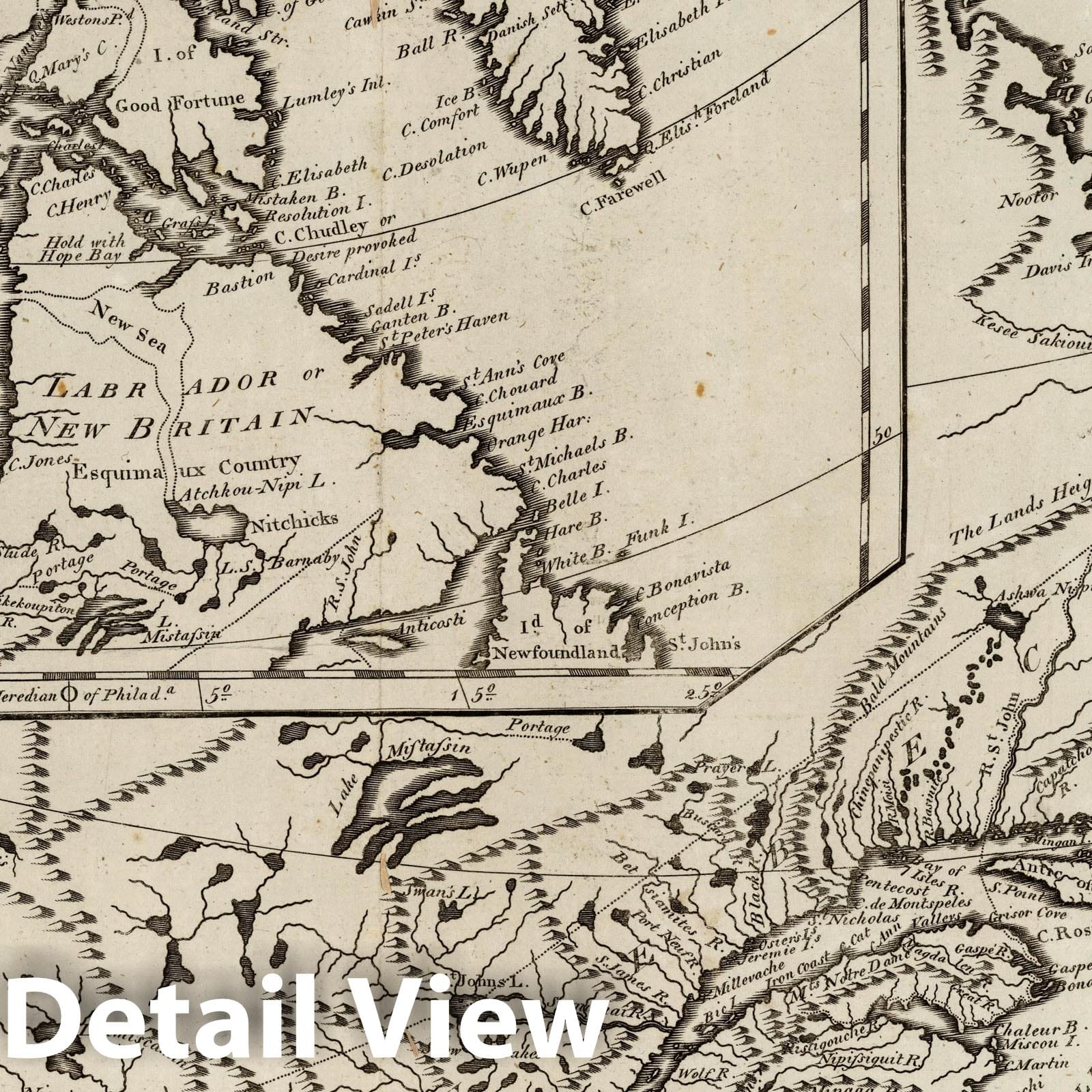 British Possessions in North America, 1794 - Historical Map Print