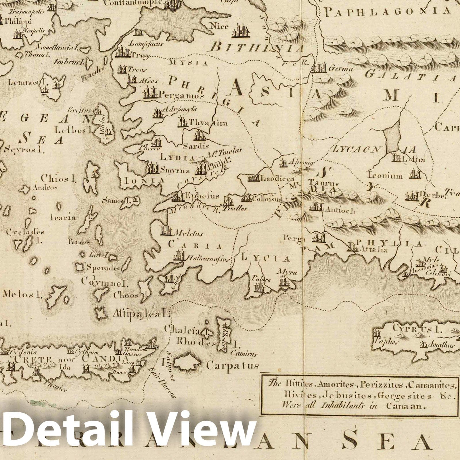 Greece and Turkey, 1811 - Historical Map Print from Carey's General Atlas