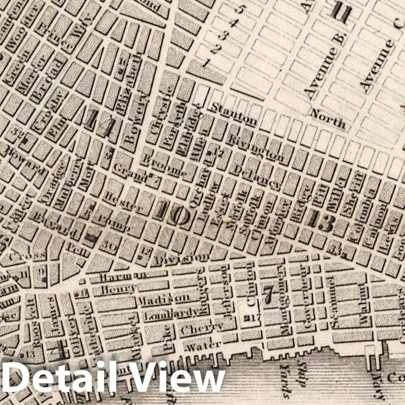New York - Road Map, 1836 - Historical Map Print