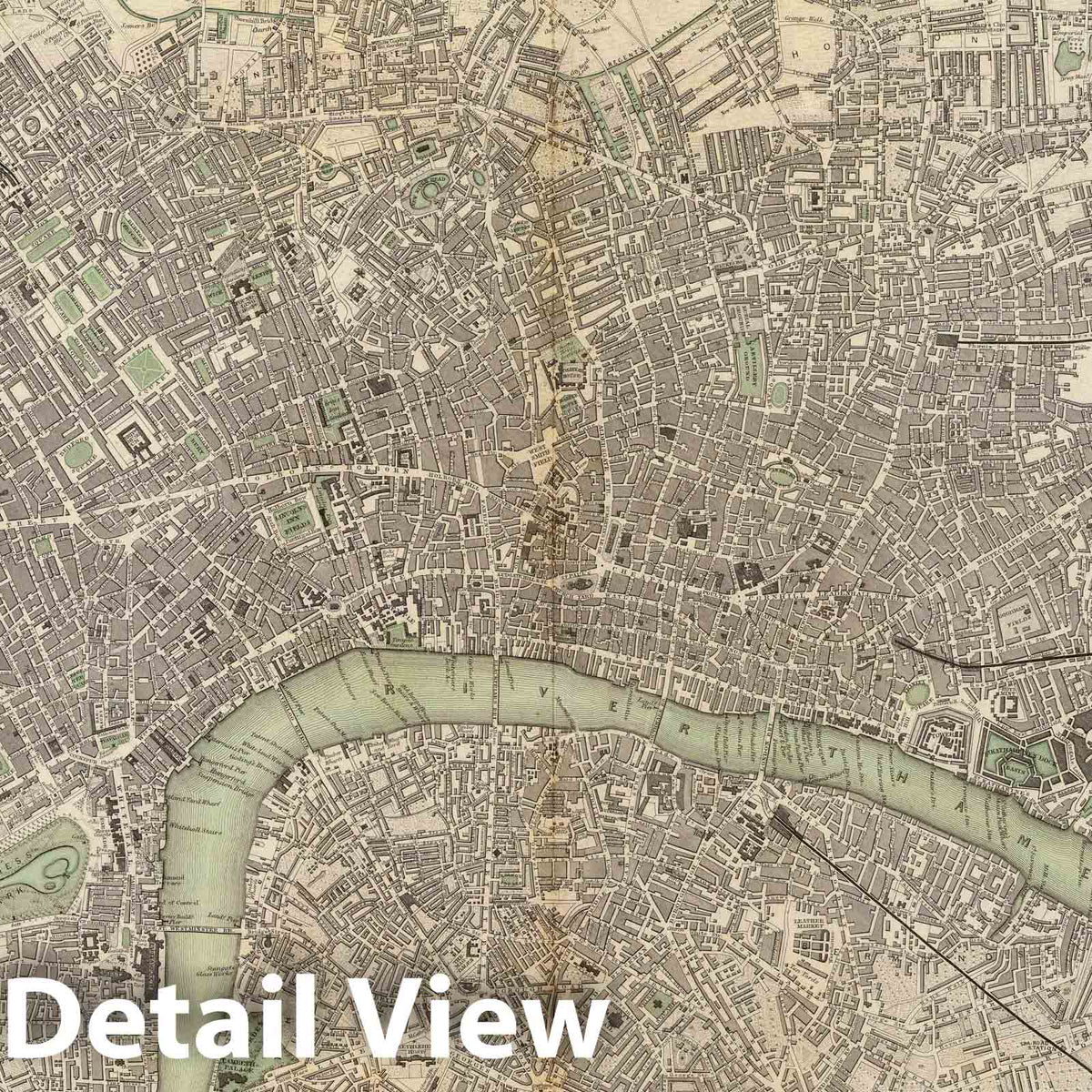 London - Geologic Map, 1843 - Historical Map Print