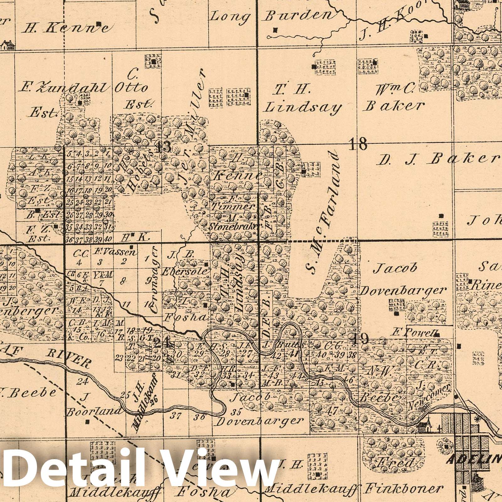 Maryland Township, Ogle County, Illinois - Property Map, 1872