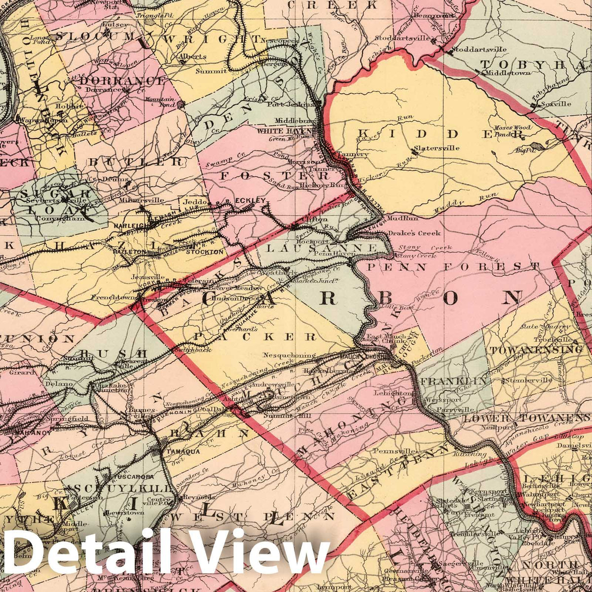 Central Pennsylvania - Plate No. E, 1871 - Historical Map Reproduction