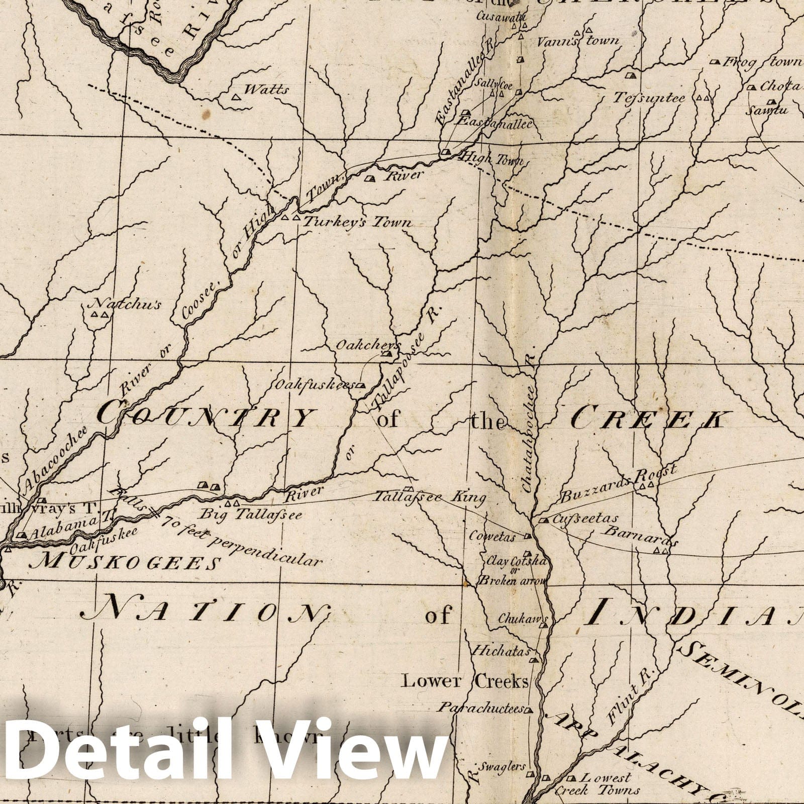 Historic Map : 1795 Georgia. - Vintage Wall Art