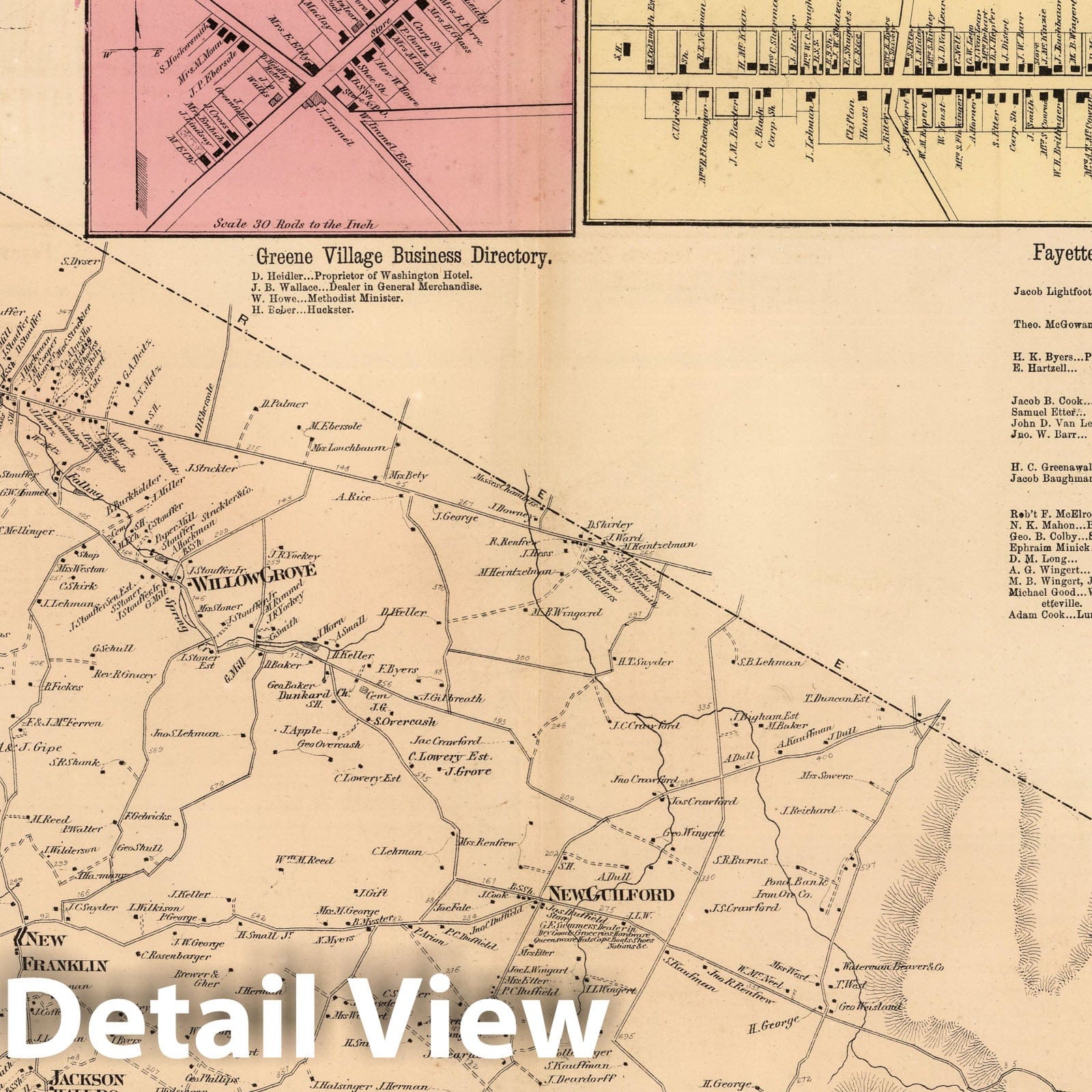 Guilford, Franklin County, Pennsylvania - Property Map, 1868