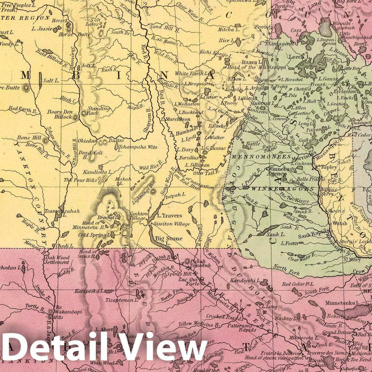 Minnesota Territory 1853 - Historical Map Print